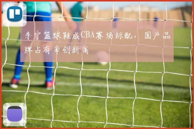 李宁篮球鞋成CBA赛场标配，国产品牌占有率创新高
